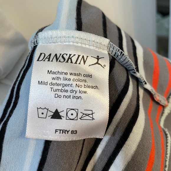 Danskin Striped Sports Tank Top - Size L 💙🖤🧡 - Picture 5 of 6
